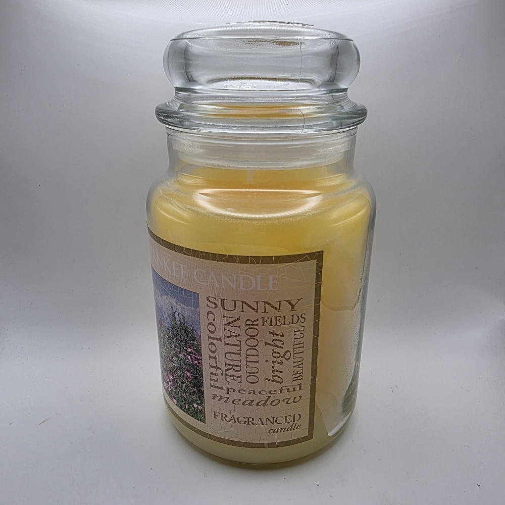 Yankee Candle SUNNY FIELD Housewarmer Jar 22 Oz RARE